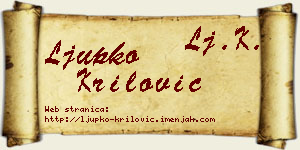 Ljupko Krilović vizit kartica